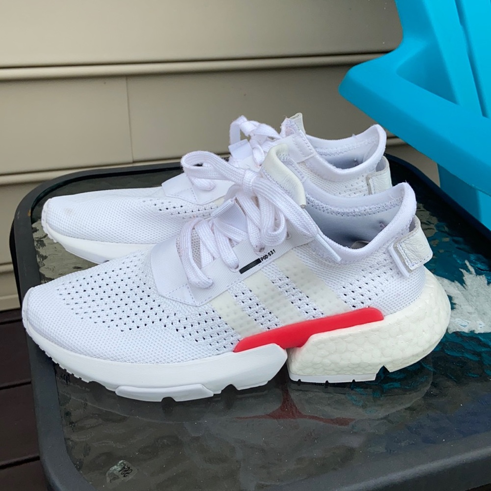 EUC Adidas Boost POD-S White sneakers size 7.5